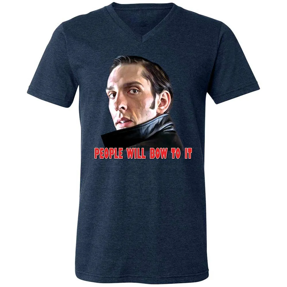 Unisex V-Neck T-Shirt - 798F2RUE - Heather Navy - 13
