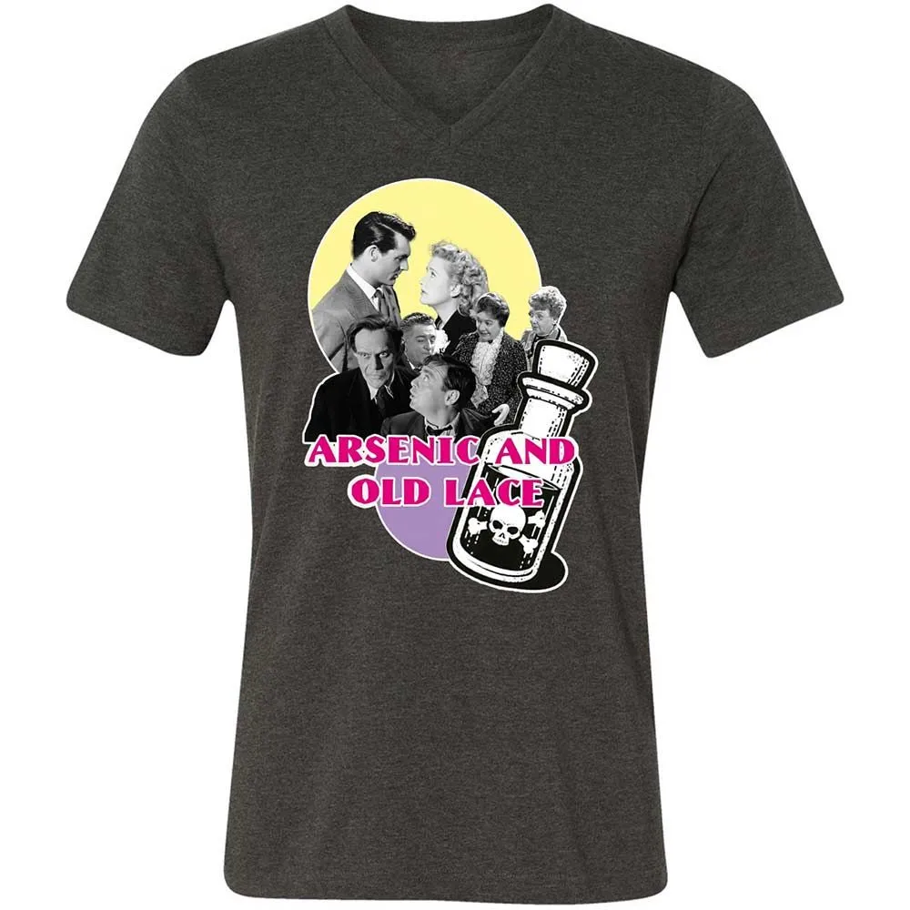 Unisex V-Neck T-Shirt - PDL8V7JR - Dark Grey Heather - 9