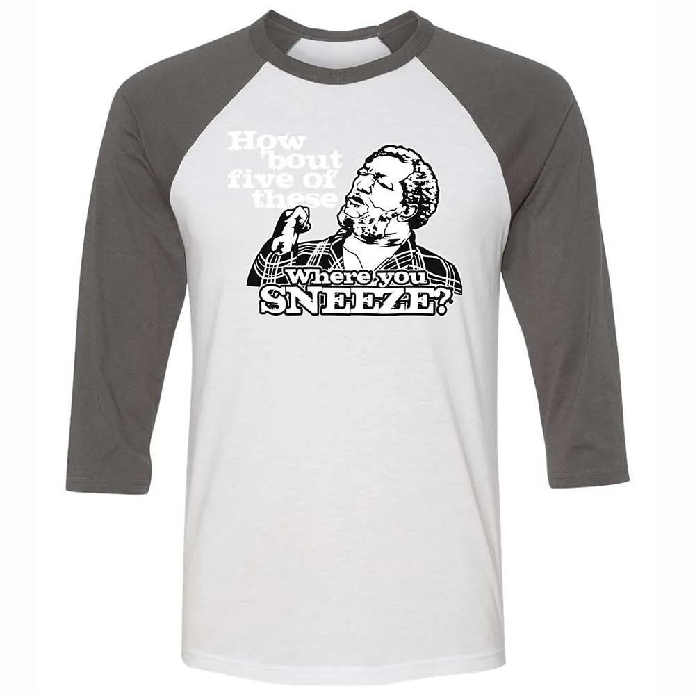 Unisex 3/4 Baseball Tee - XDK6EFJ8 - White/Asphalt - 2
