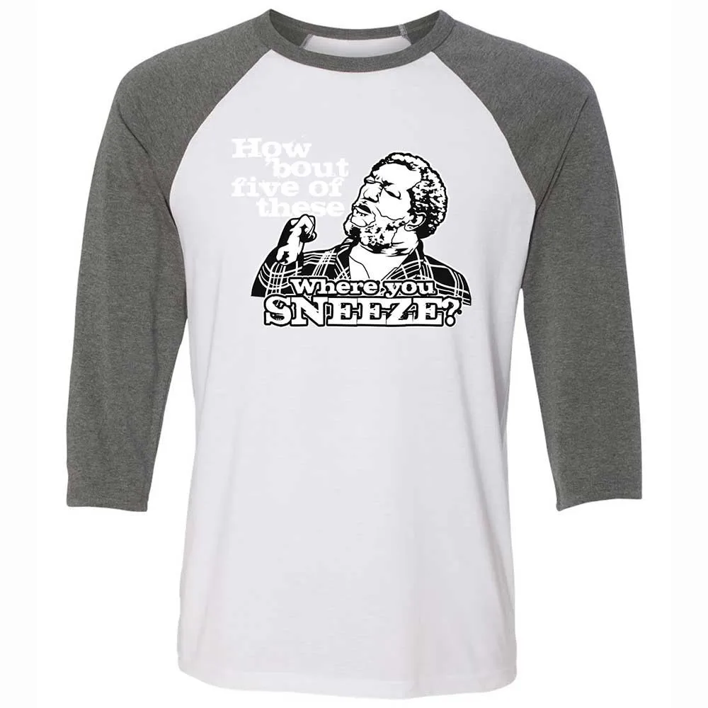 Unisex 3/4 Baseball Tee - XDK6EFJ8 - White/Deep Heather - 11