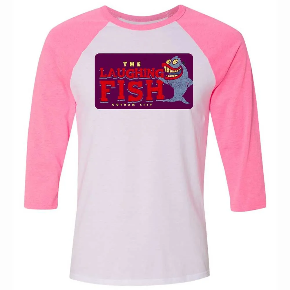 Unisex 3/4 Baseball Tee - CYB1YUKD - White/Neon Pink - 12