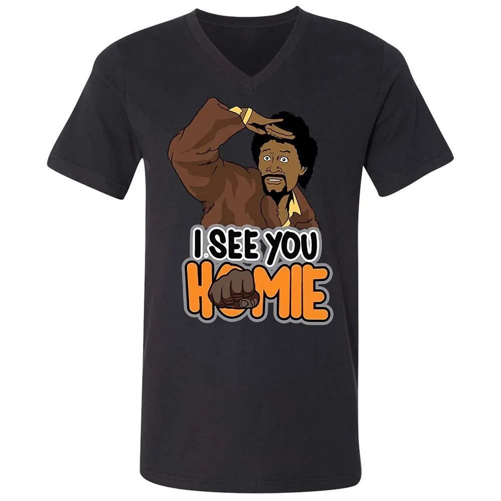 Unisex V-Neck T-Shirt - BWAZ964J - Black - 11