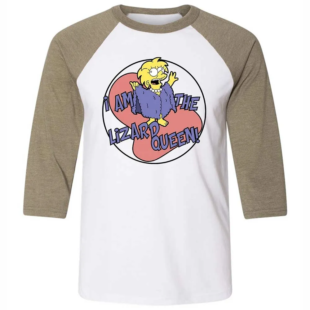 I am the Lizard Queen - White/Heather Olive - 4