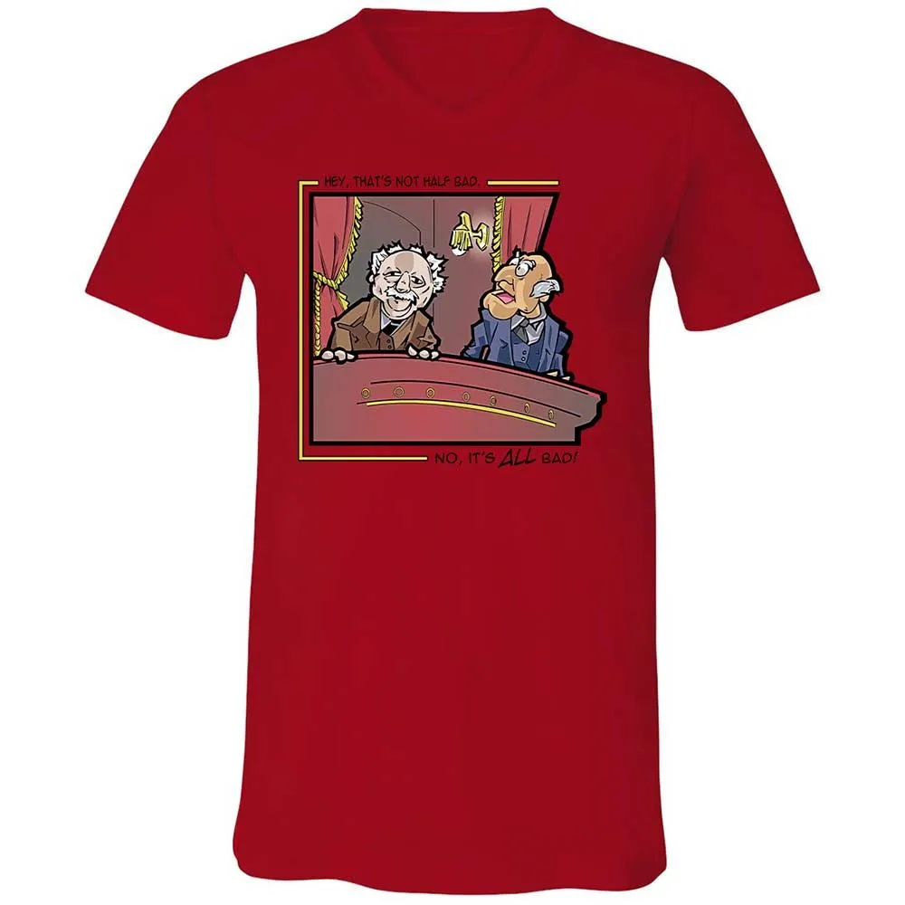 Unisex V-Neck T-Shirt - P8Z5UVAM - Red - 5