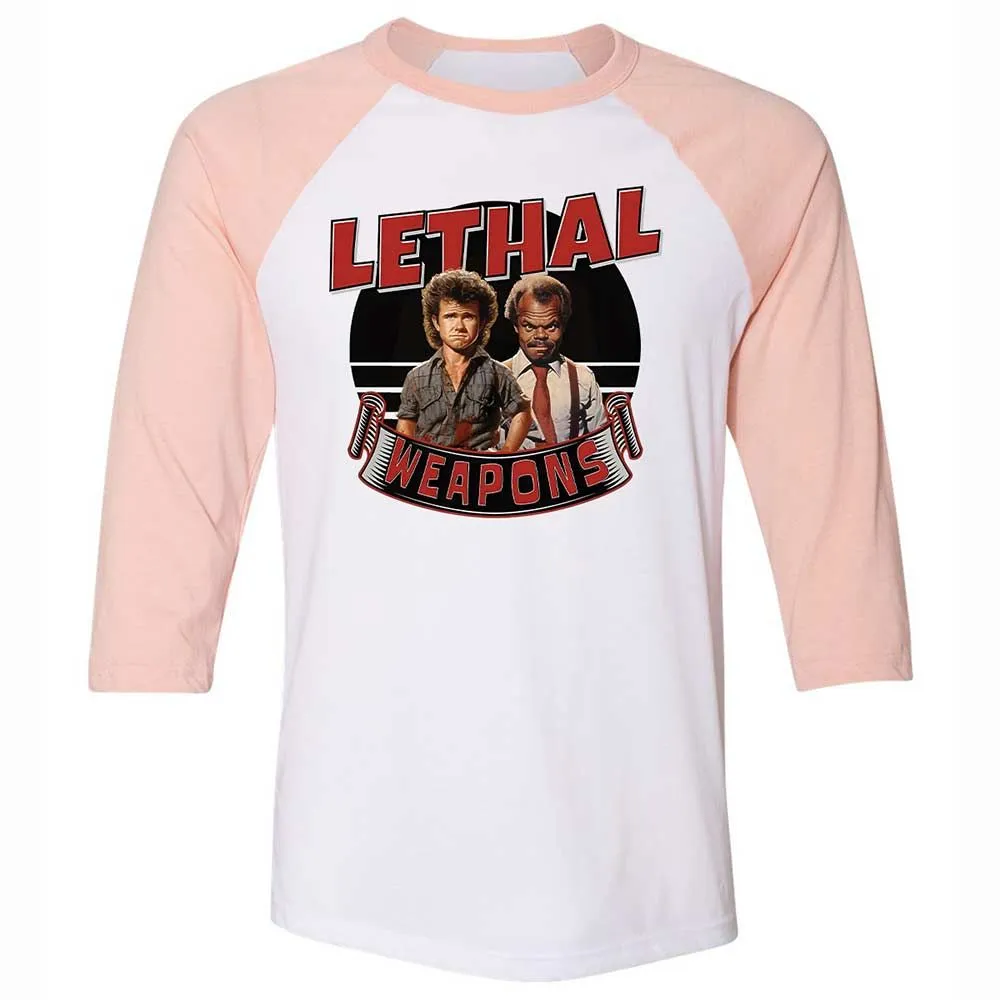 Unisex 3/4 Baseball Tee - NRHMJU1K - White/Heather Peach - 5