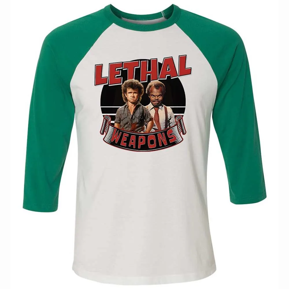Unisex 3/4 Baseball Tee - NRHMJU1K - White/Kelly - 6