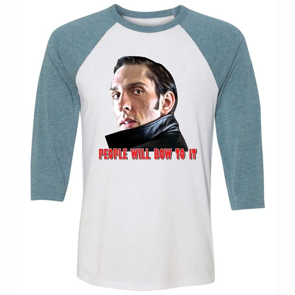 Unisex 3/4 Baseball Tee - Z7HT3U2H - White/Denim - 3