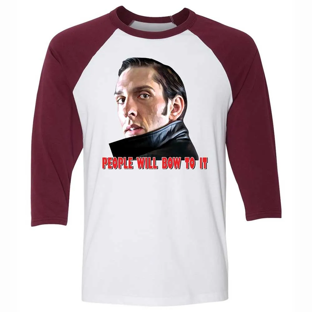 Unisex 3/4 Baseball Tee - Z7HT3U2H - White/Maroon - 7