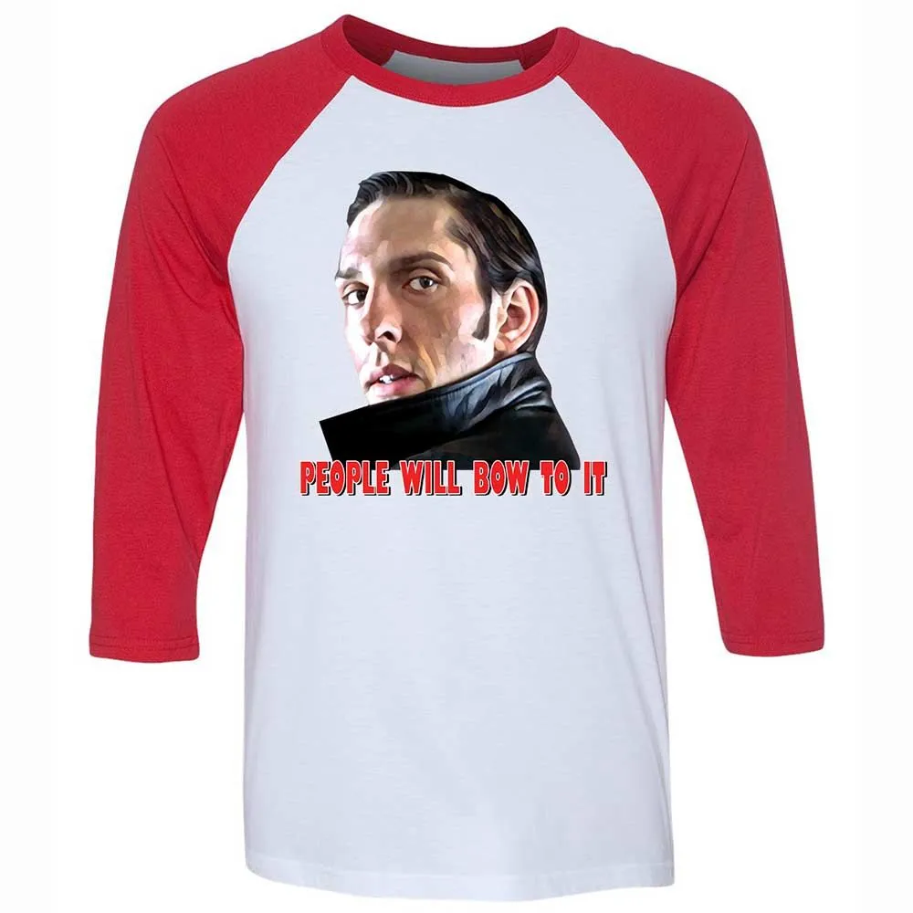 Unisex 3/4 Baseball Tee - Z7HT3U2H - White/Red - 9