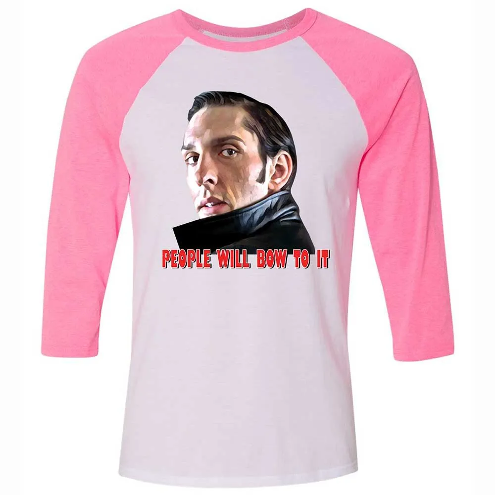Unisex 3/4 Baseball Tee - Z7HT3U2H - White/Neon Pink - 12