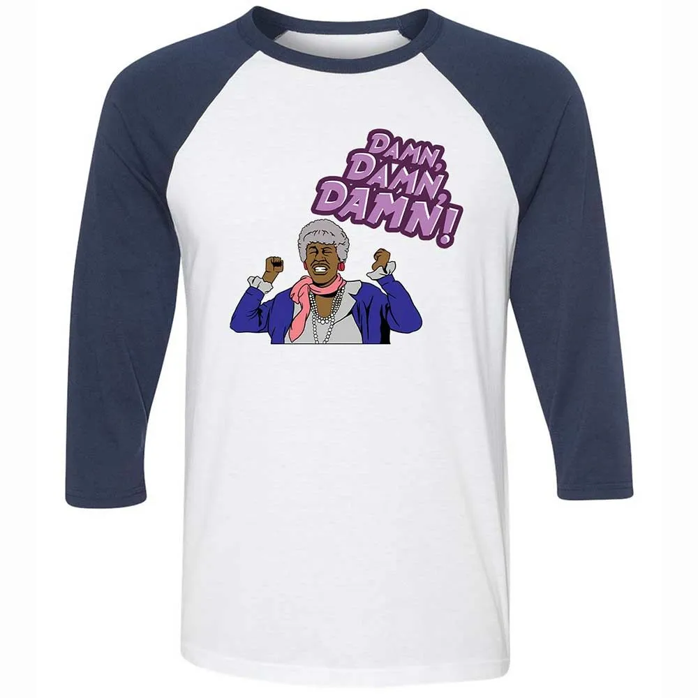 Unisex 3/4 Baseball Tee - YHEF1W16 - White/Navy - 8