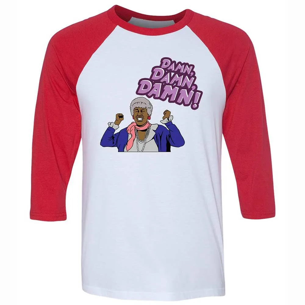 Unisex 3/4 Baseball Tee - YHEF1W16 - White/Red - 9
