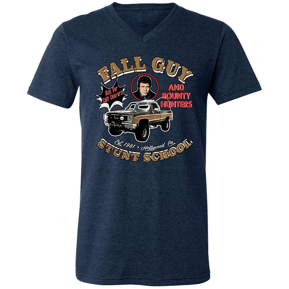 Unisex V-Neck T-Shirt - R7F1SAY7 - Heather Navy - 3
