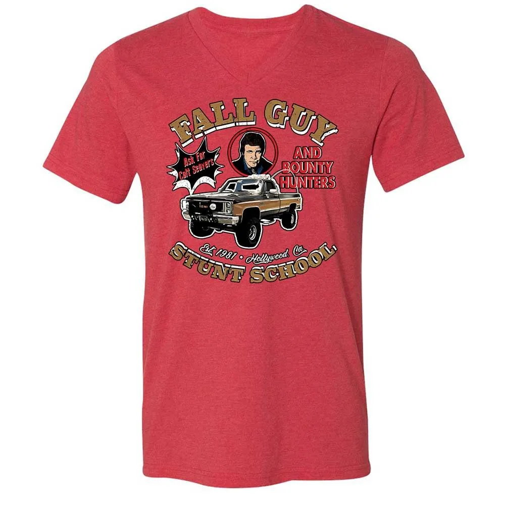 Unisex V-Neck T-Shirt - R7F1SAY7 - Heather Red - 7