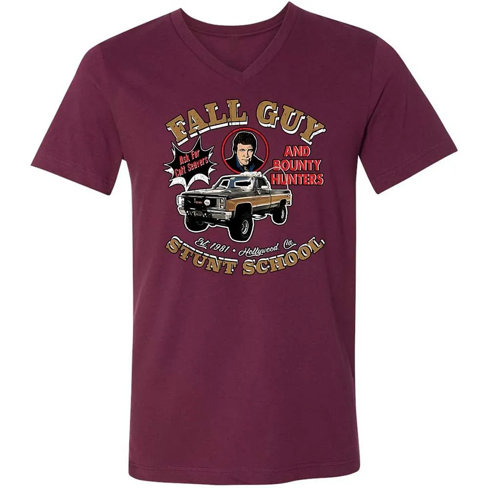 Unisex V-Neck T-Shirt - R7F1SAY7 - Maroon - 8