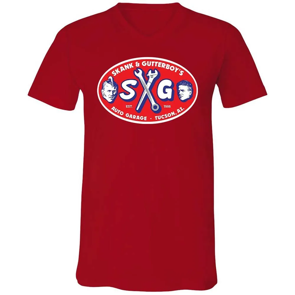 Unisex V-Neck T-Shirt - JSTFP5UX - Red - 6