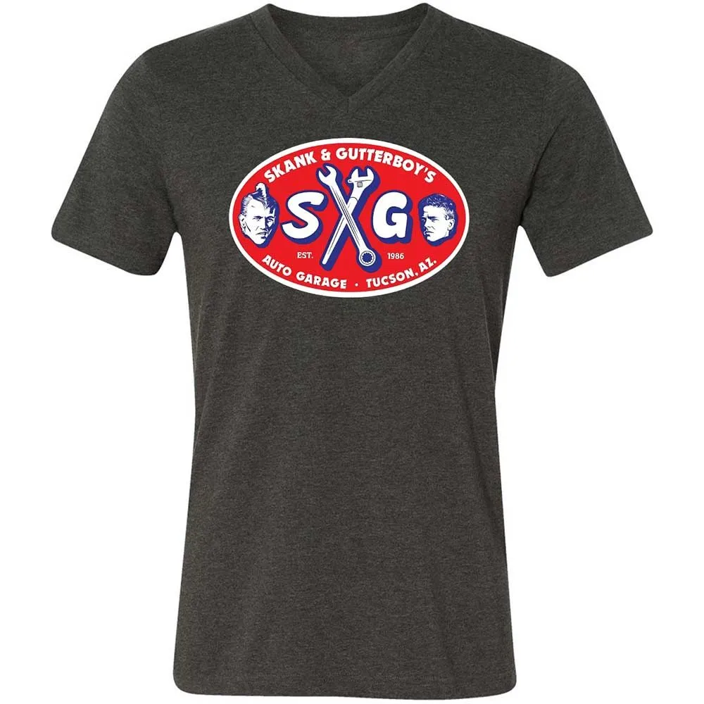 Unisex V-Neck T-Shirt - JSTFP5UX - Dark Grey Heather - 9