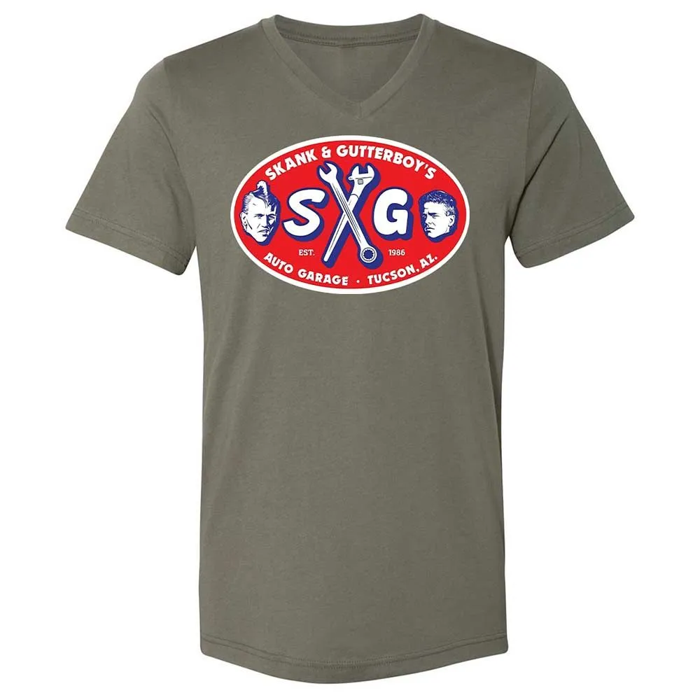Unisex V-Neck T-Shirt - JSTFP5UX - Military Green - 11