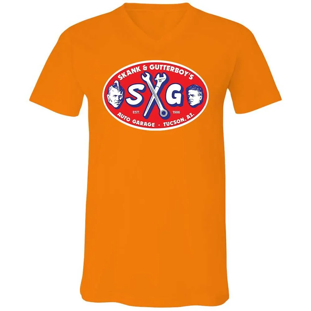 Unisex V-Neck T-Shirt - JSTFP5UX - Orange - 12