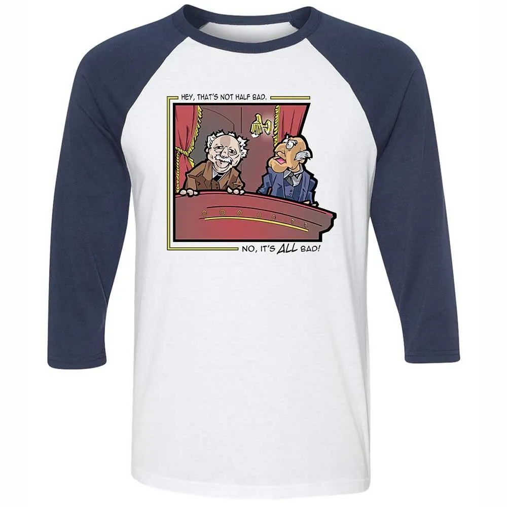 Unisex 3/4 Baseball Tee - 8DDFBSU7 - White/Navy - 8