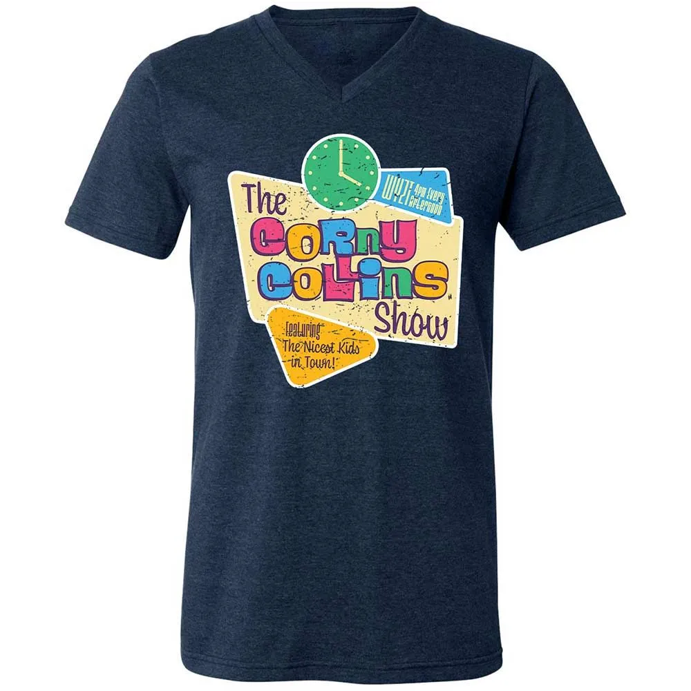 Unisex V-Neck T-Shirt - MR2JU1WL - Heather Navy - 3