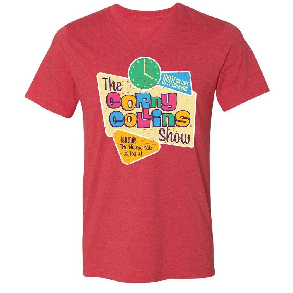 Unisex V-Neck T-Shirt - MR2JU1WL - Heather Red - 7