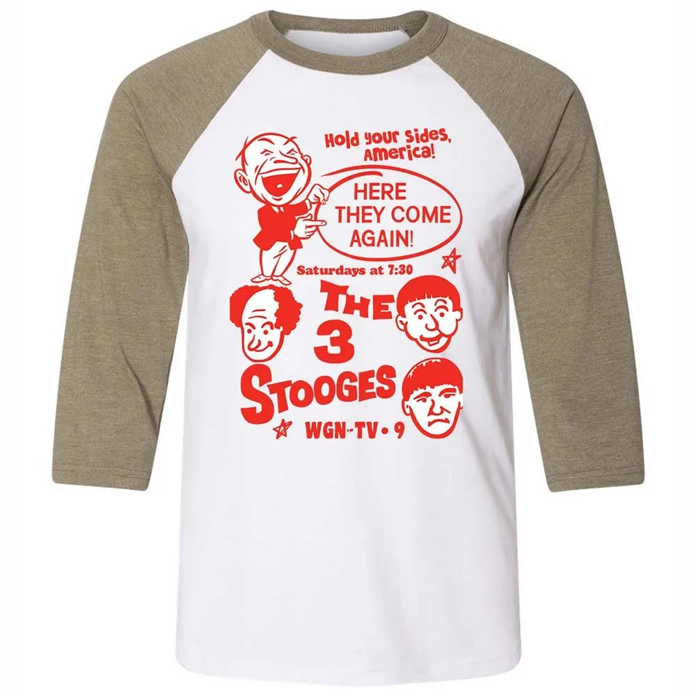 The 3 Stooges - White/Heather Olive - 4