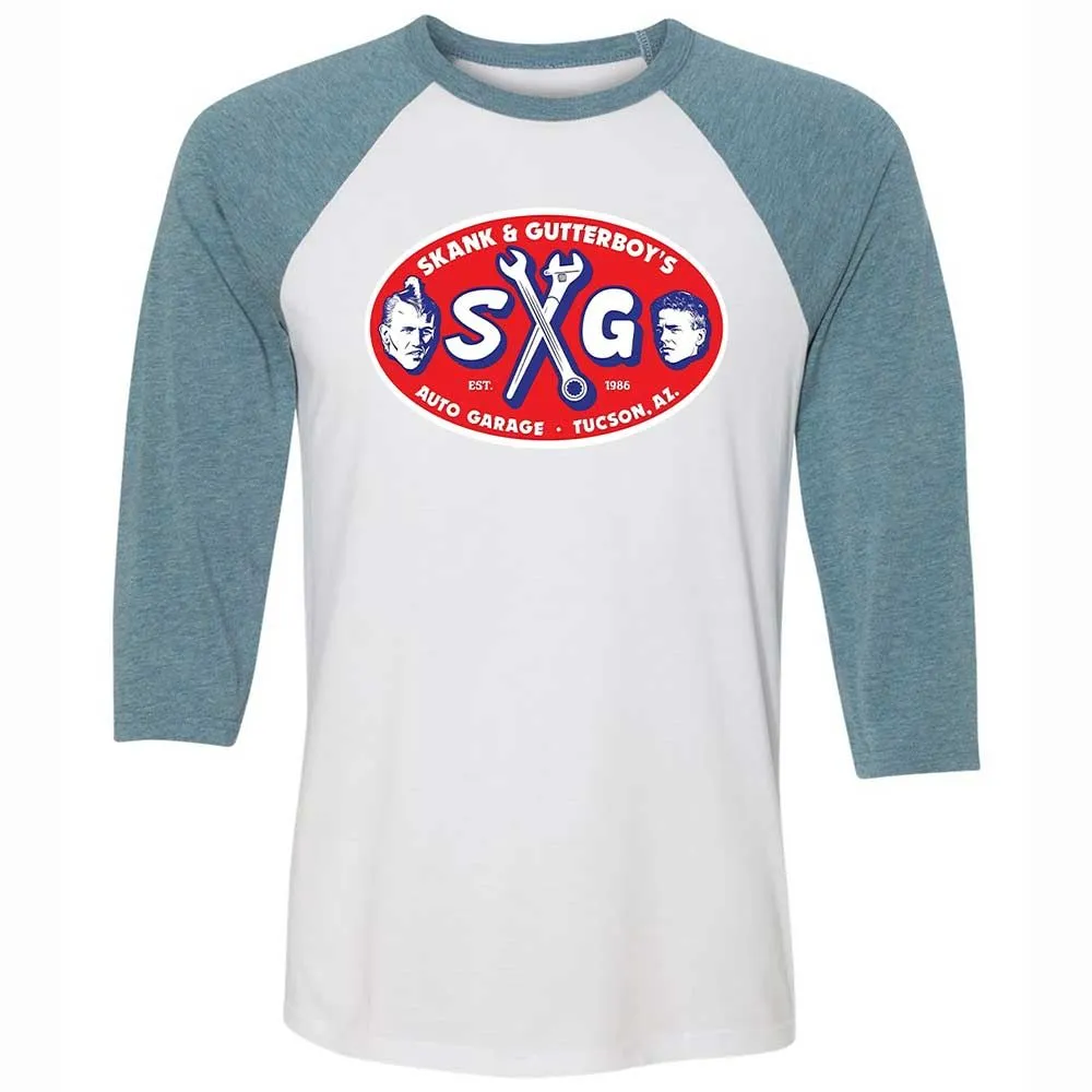 Unisex 3/4 Baseball Tee - JSH5FZ39 - White/Denim - 3