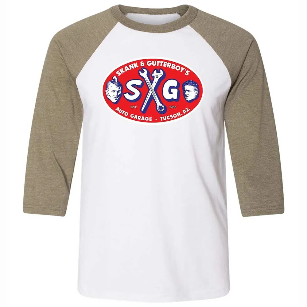 Unisex 3/4 Baseball Tee - JSH5FZ39 - White/Heather Olive - 4