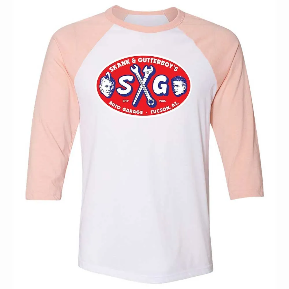 Unisex 3/4 Baseball Tee - JSH5FZ39 - White/Heather Peach - 5
