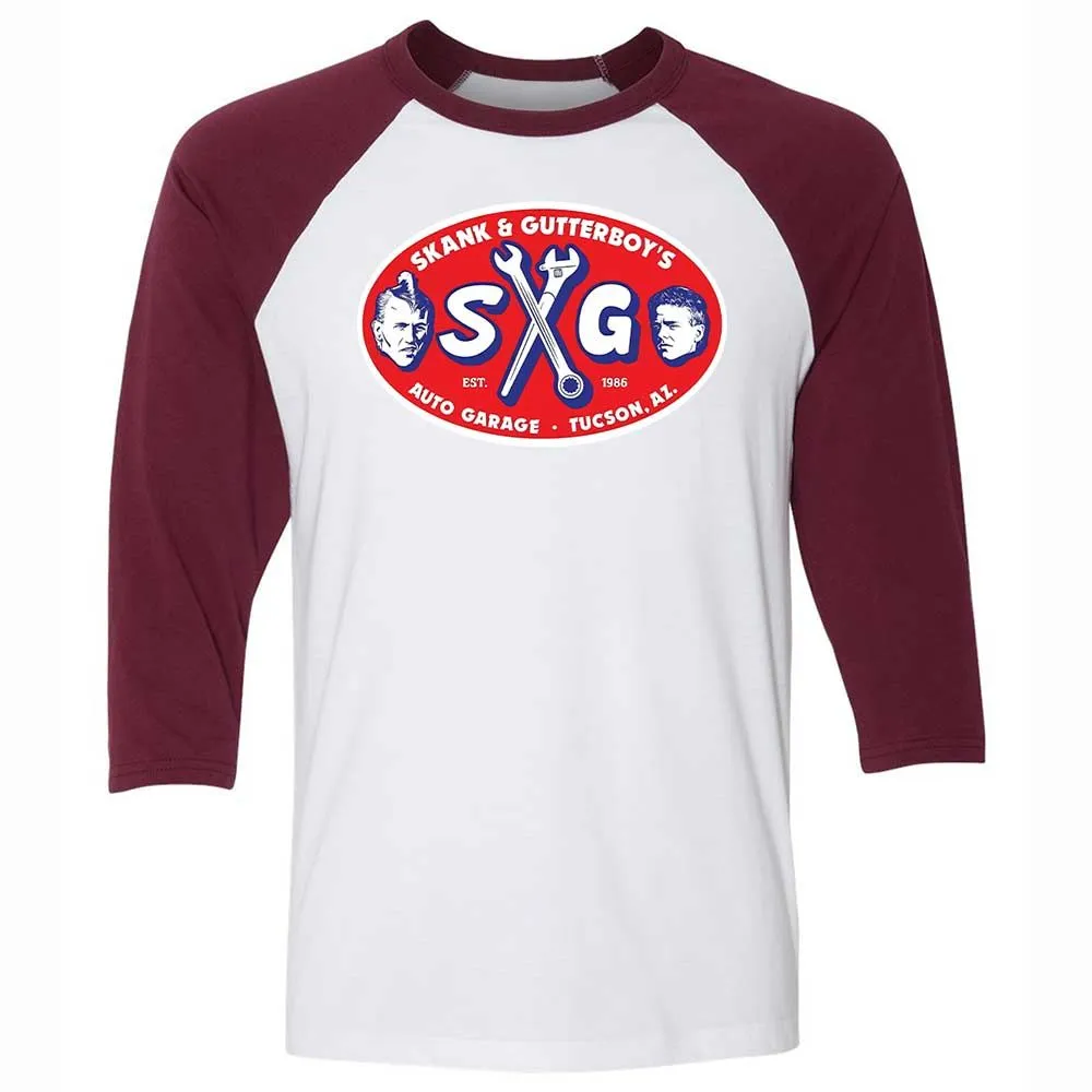 Unisex 3/4 Baseball Tee - JSH5FZ39 - White/Maroon - 7