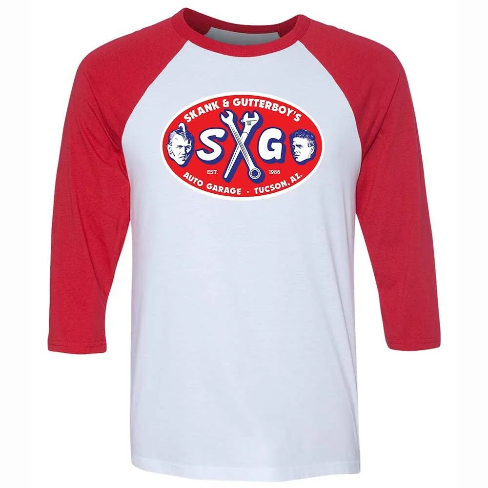 Unisex 3/4 Baseball Tee - JSH5FZ39 - White/Red - 9