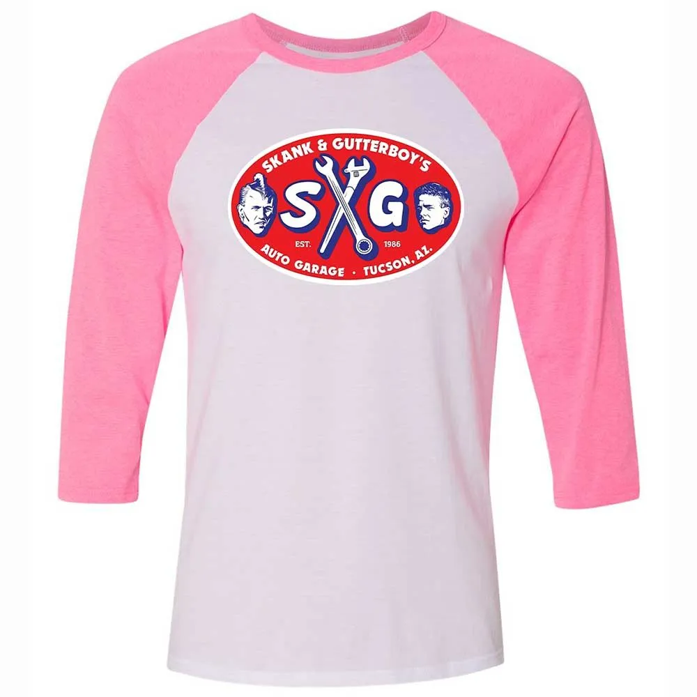 Unisex 3/4 Baseball Tee - JSH5FZ39 - White/Neon Pink - 12