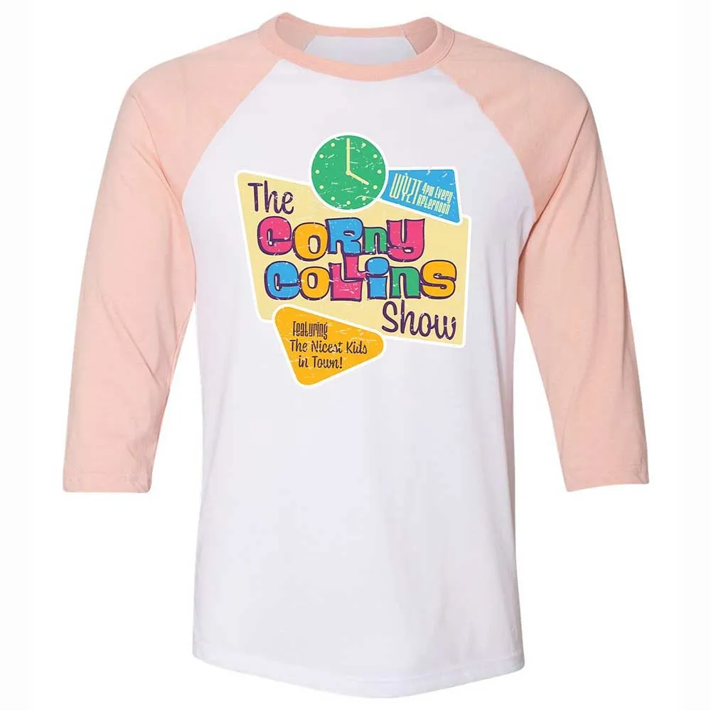 Unisex 3/4 Baseball Tee - L4XCKZYR - White/Heather Peach - 5