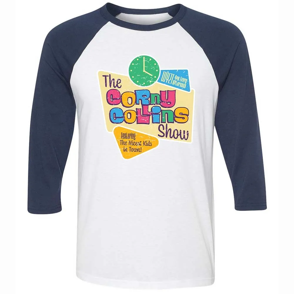 Unisex 3/4 Baseball Tee - L4XCKZYR - White/Navy - 8