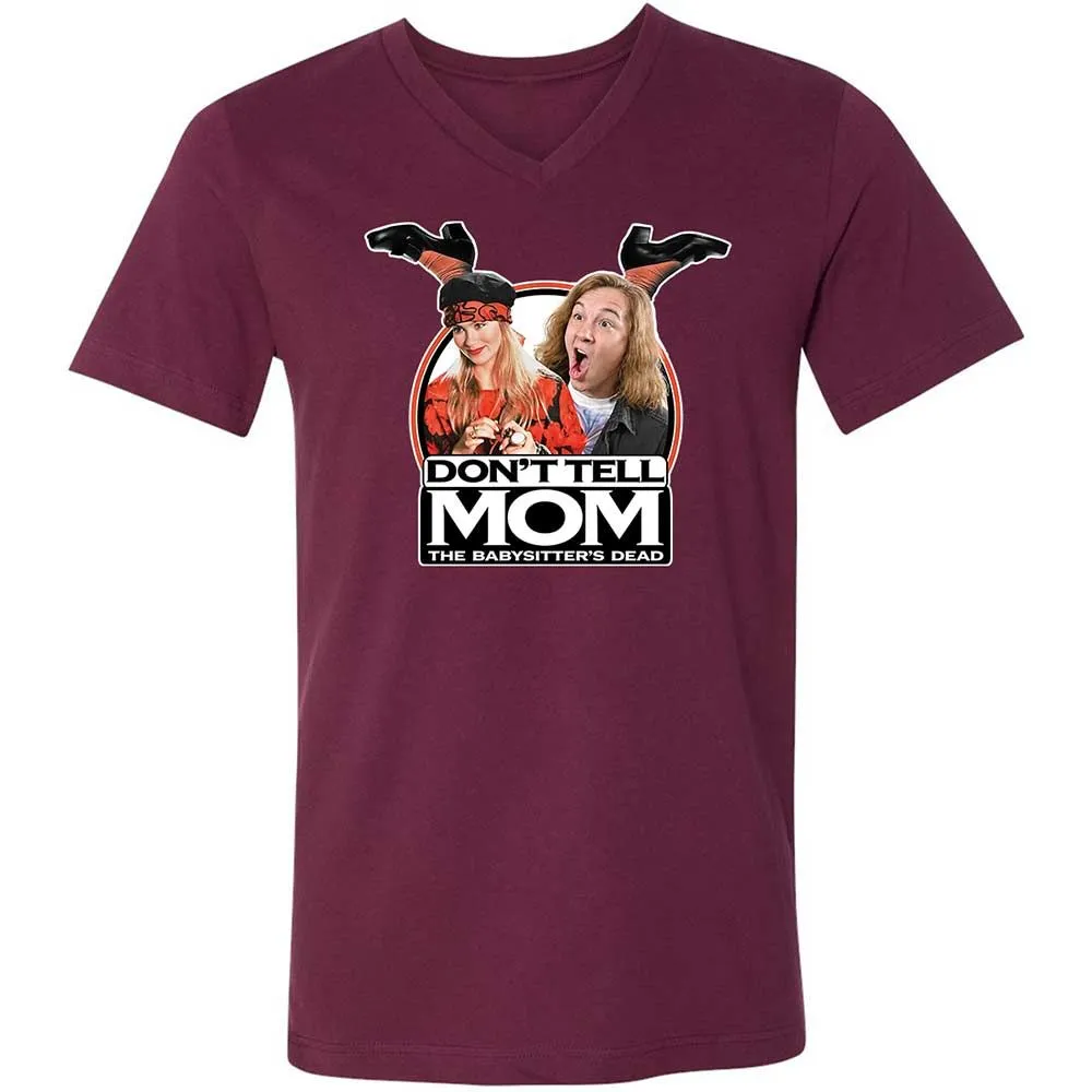 Unisex V-Neck T-Shirt - Y8FFP8QR - Maroon - 14