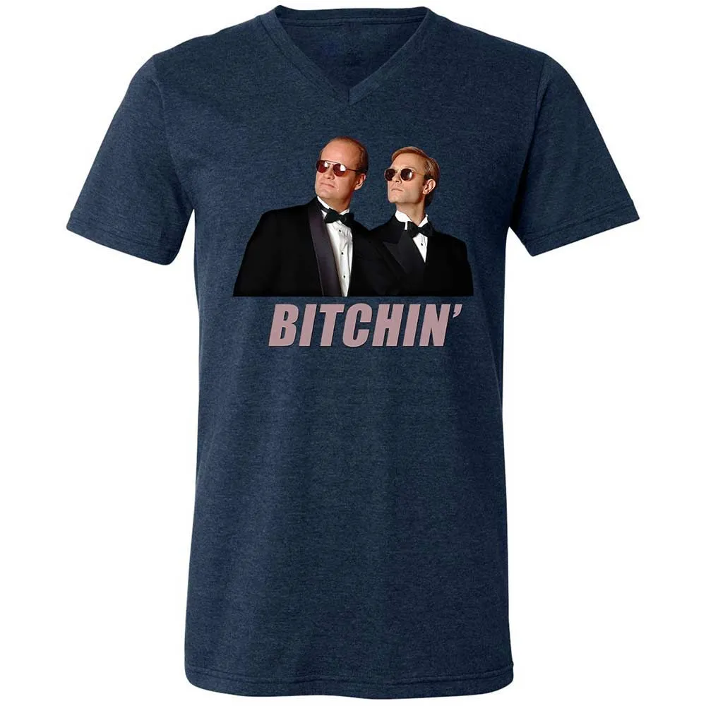 Unisex V-Neck T-Shirt - G48WVGEV - Heather Navy - 13