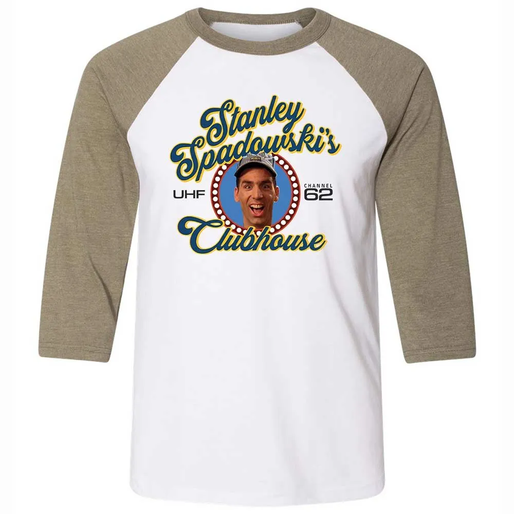 Unisex 3/4 Baseball Tee - R5JFY9ZZ - White/Heather Olive - 4