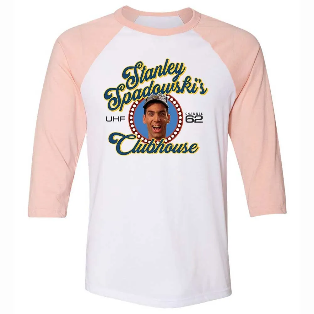 Unisex 3/4 Baseball Tee - R5JFY9ZZ - White/Heather Peach - 5