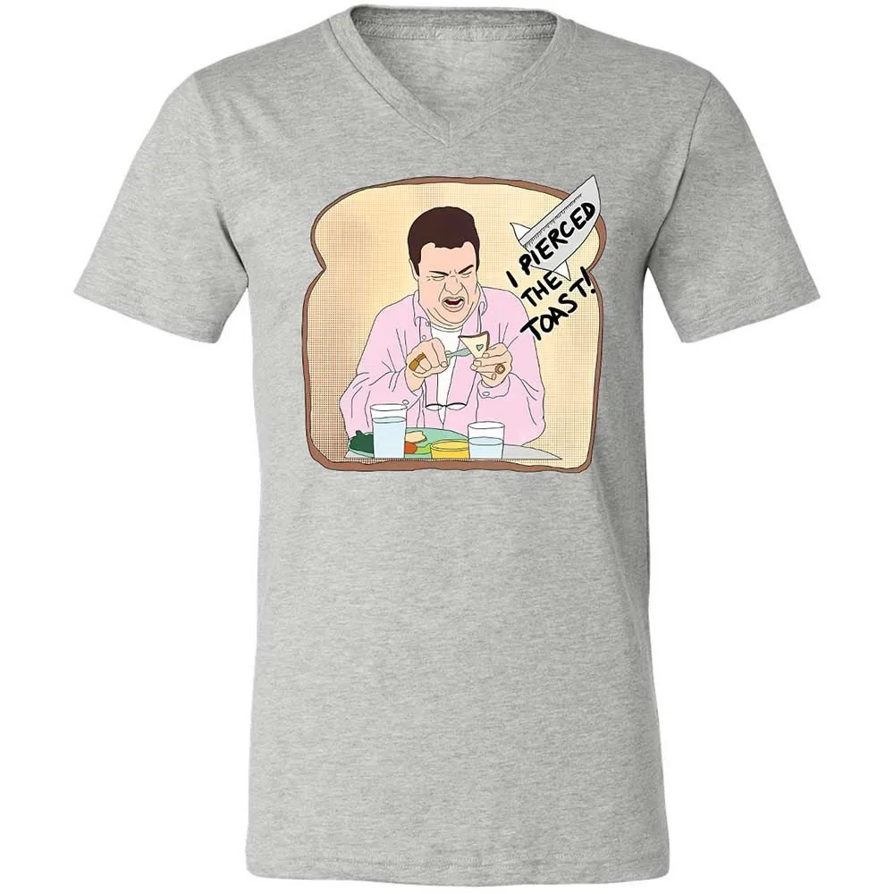 Unisex V-Neck T-Shirt - BRLLBDFF - Athletic Heather - 2