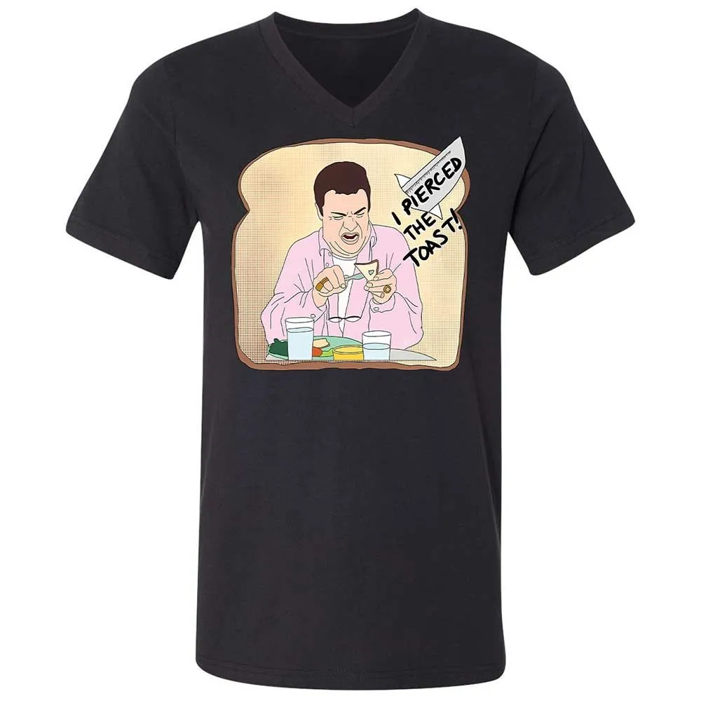 Unisex V-Neck T-Shirt - BRLLBDFF - Black - 11