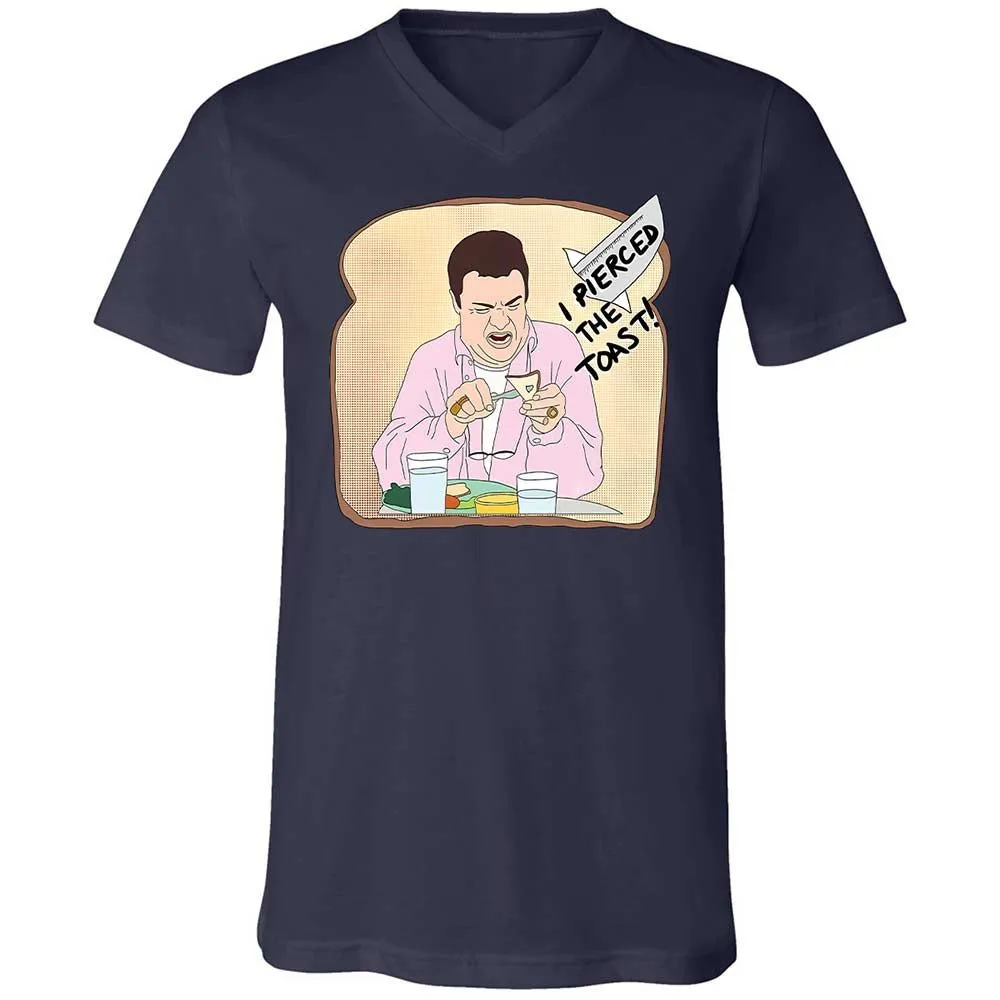 Unisex V-Neck T-Shirt - BRLLBDFF - Navy - 12