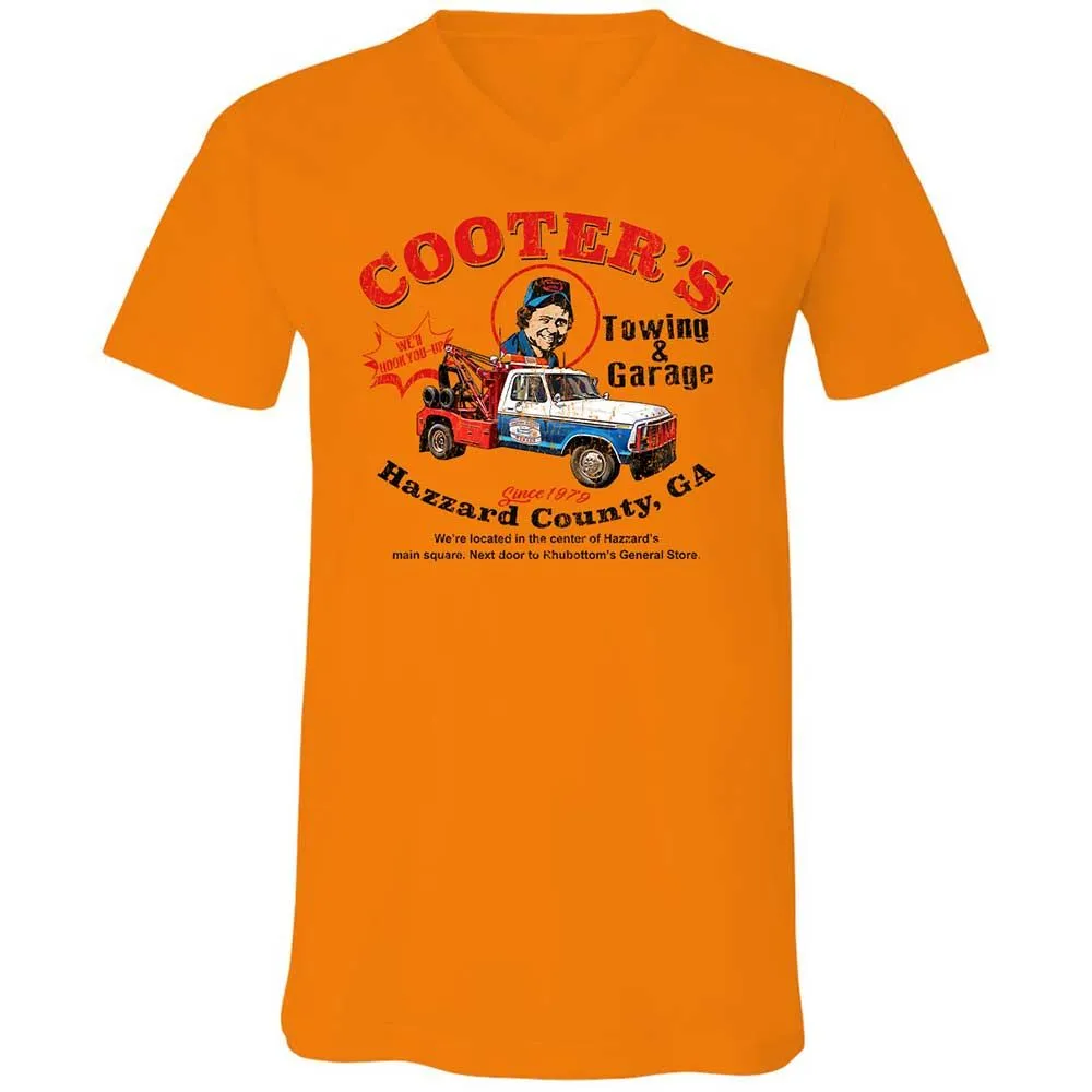 Unisex V-Neck T-Shirt - C16JXMKQ - Orange - 7