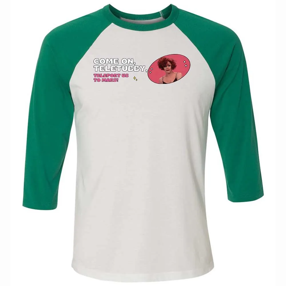 Unisex 3/4 Baseball Tee - WCM9BR3M - White/Kelly - 6