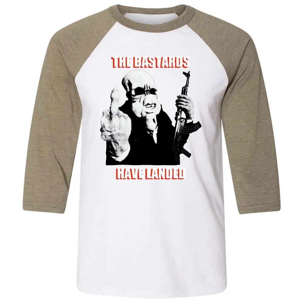 The Bastards Have Landed - White/Heather Olive - 4