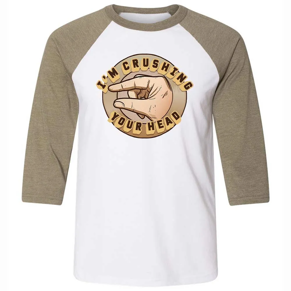 I'm Crushing Your Head - White/Heather Olive - 4