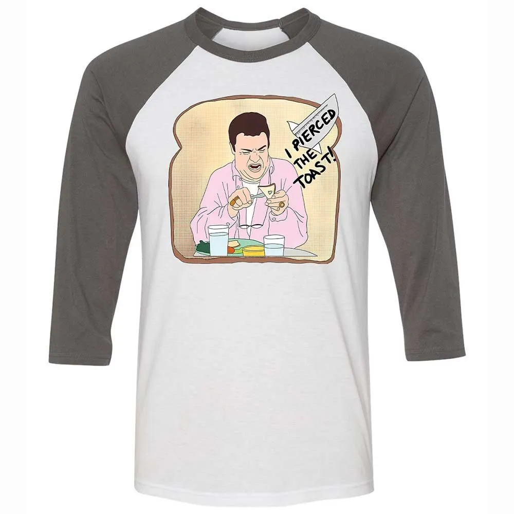 Unisex 3/4 Baseball Tee - BGJWKU9V - White/Asphalt - 2