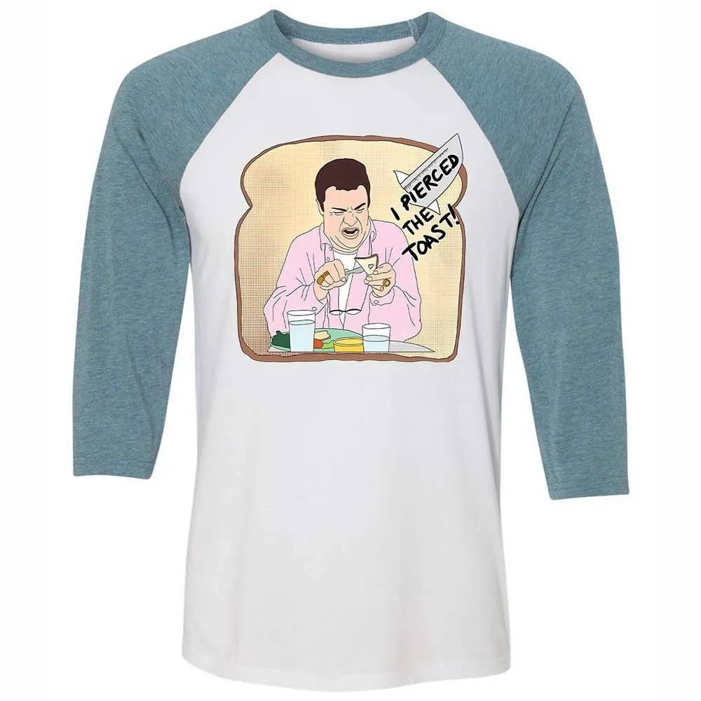 Unisex 3/4 Baseball Tee - BGJWKU9V - White/Denim - 3
