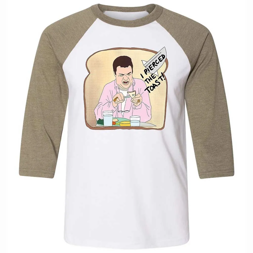 Unisex 3/4 Baseball Tee - BGJWKU9V - White/Heather Olive - 4