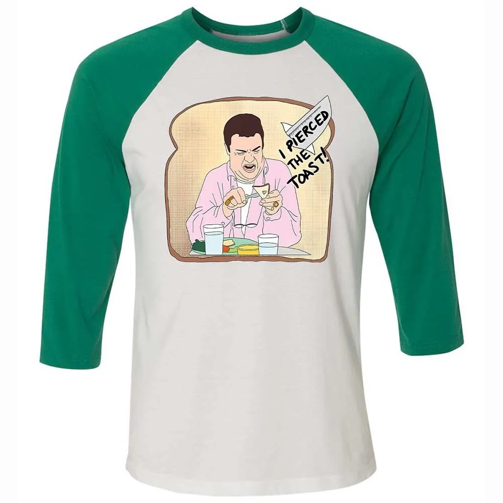 Unisex 3/4 Baseball Tee - BGJWKU9V - White/Kelly - 6